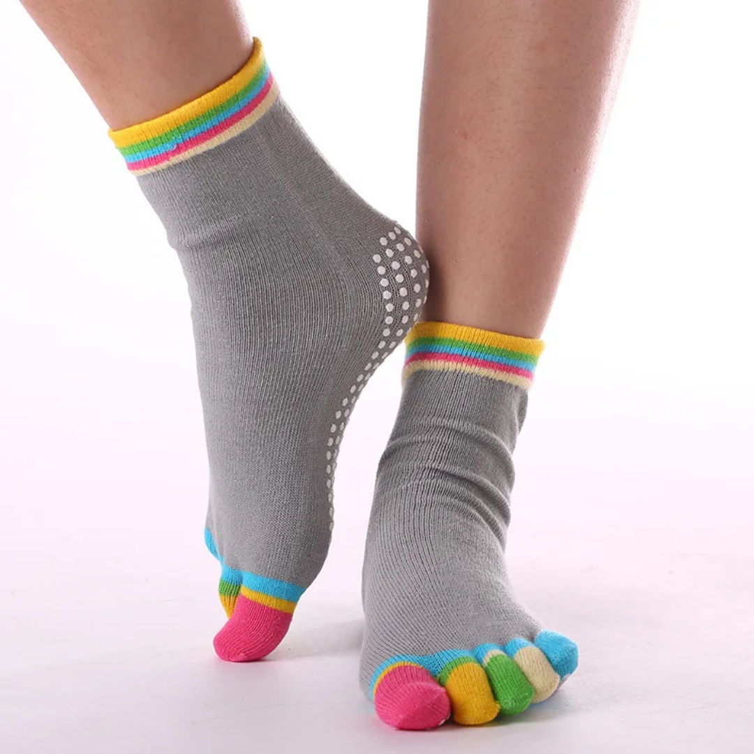 a person wearing a pair of socks and socks