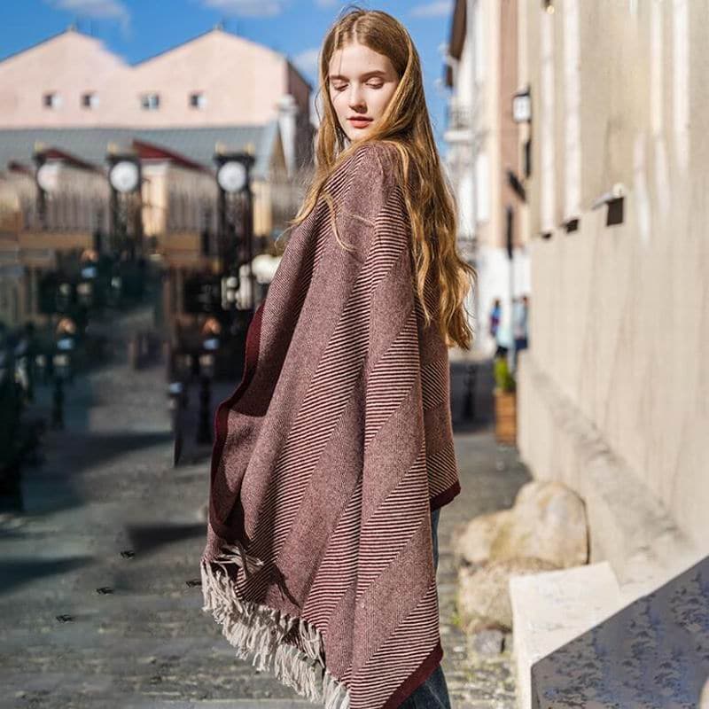 Warm Wool Shawl - Stay Stylish & Cozy – Wandering Woman