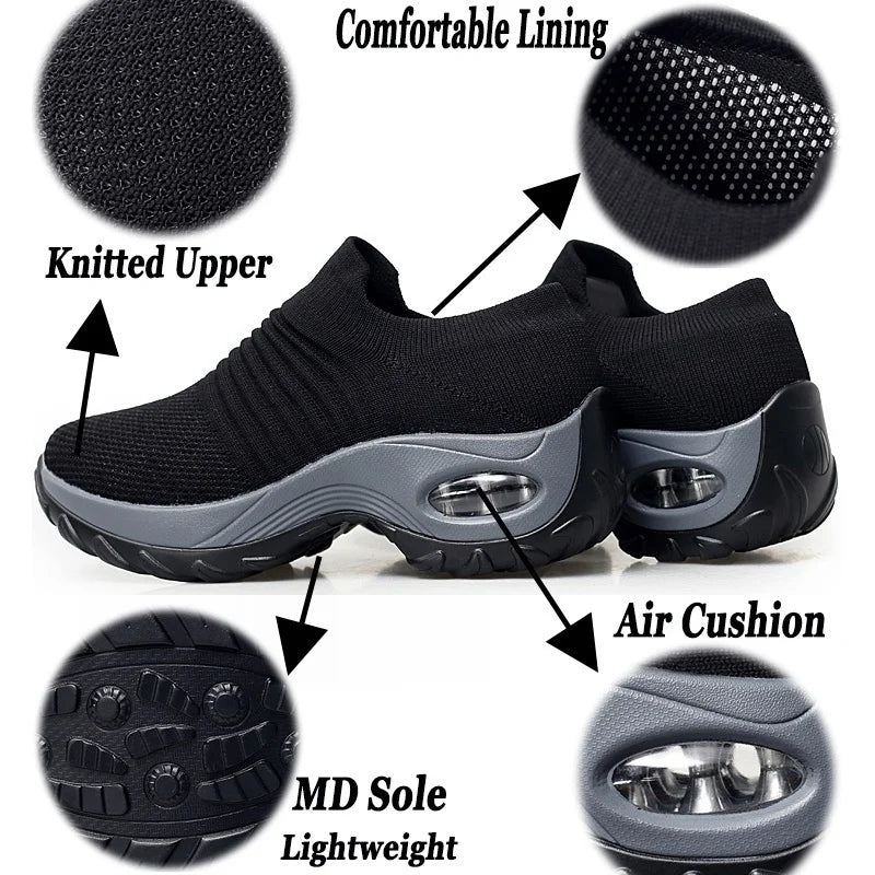 a diagram of a shoe with different features