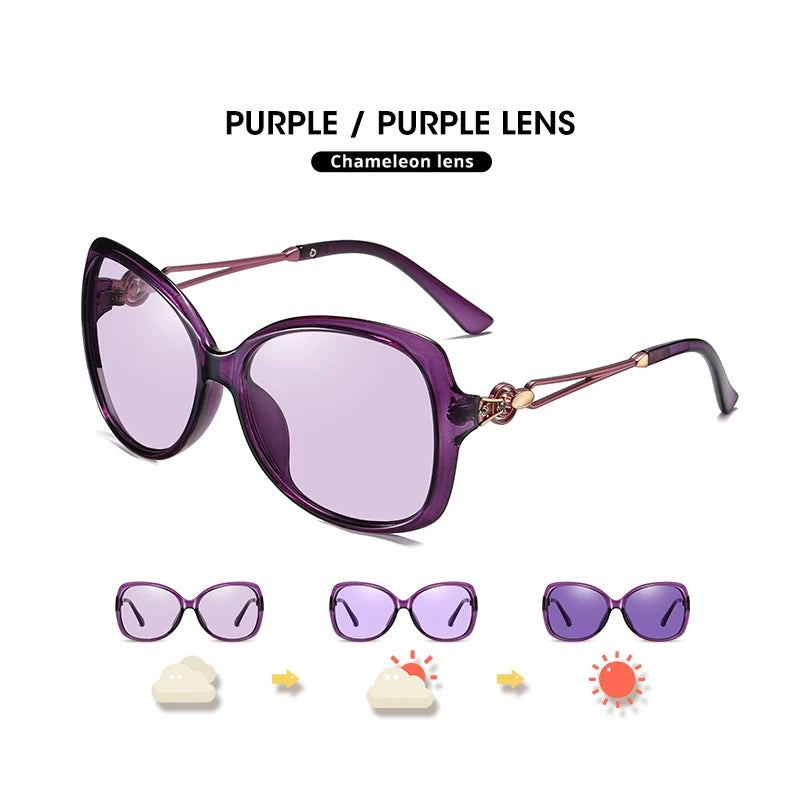 a pair of purple sunglasses with matching shades