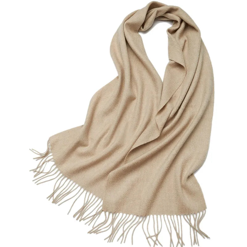 a beige scarf on a white background