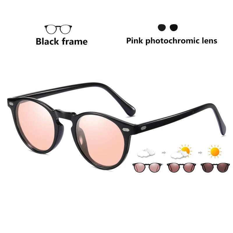 a pair of sunglasses with pink lens frames