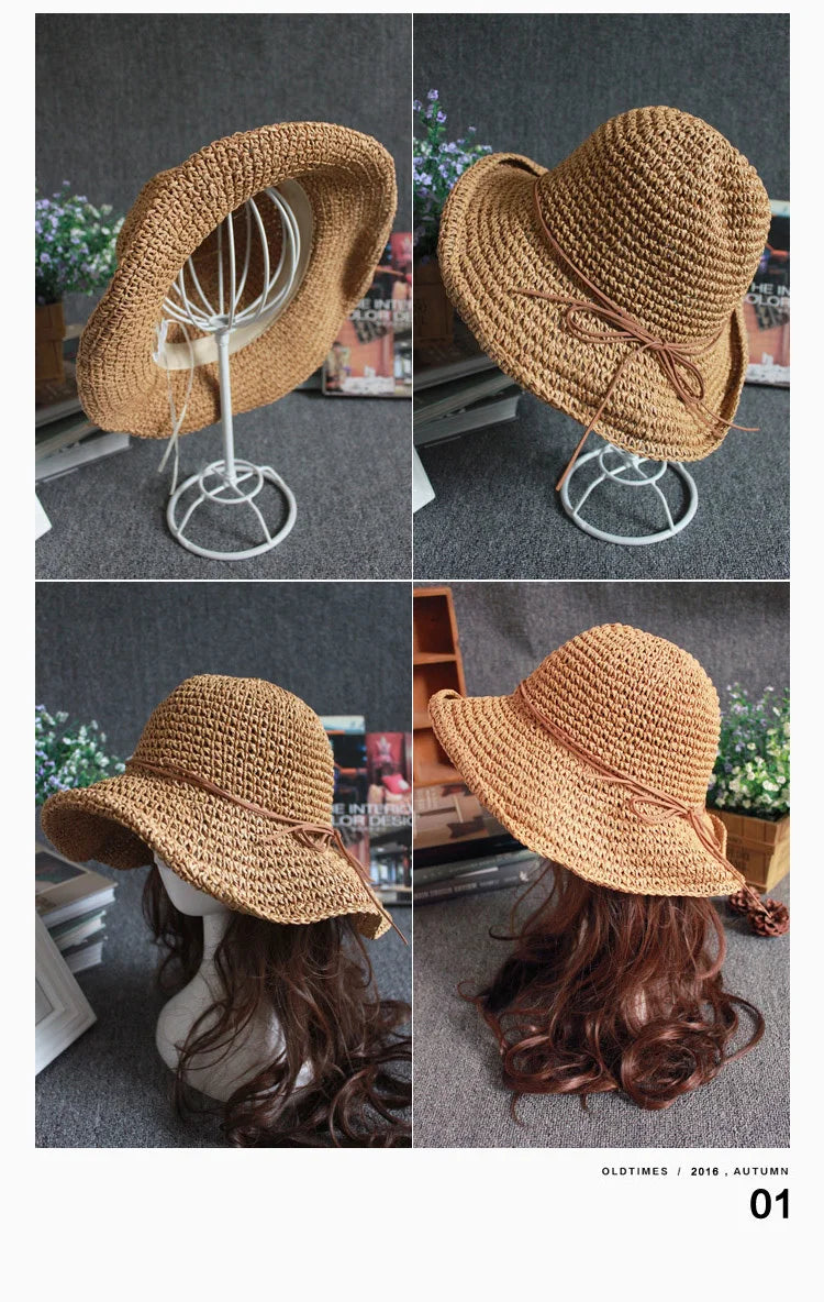 a collage of photos of a woman's hat