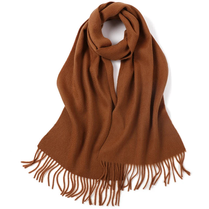 a brown scarf on a white background