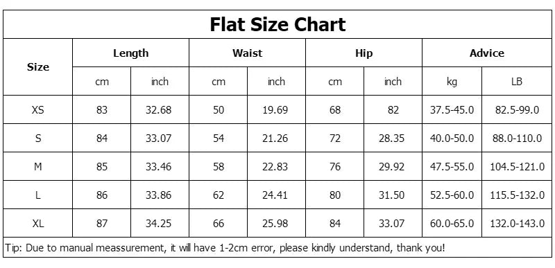 the size chart for a women's size chart