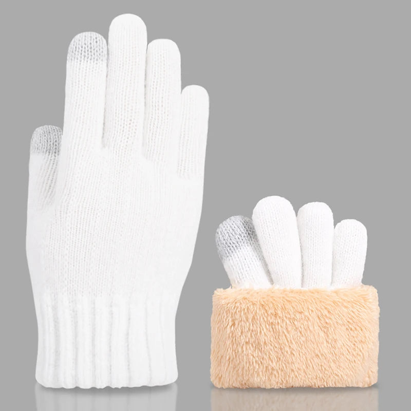 a pair of white gloves on a gray background