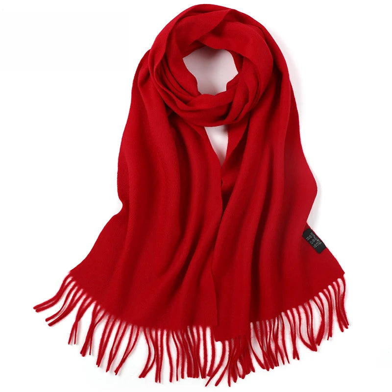 a red scarf on a white background