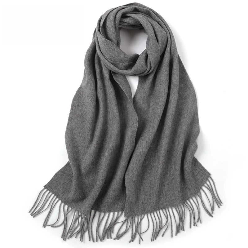 a gray scarf on a white background