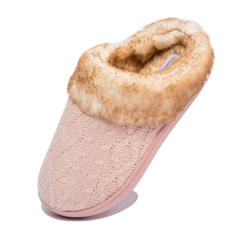 a pair of slippers with a fur lining