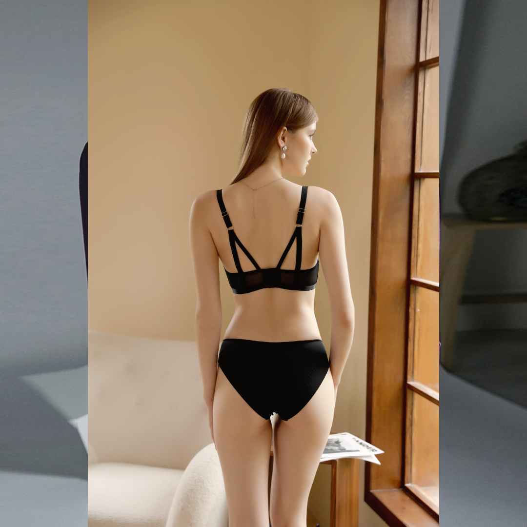 Ensemble de soutien-gorge push-up avec chaîne en métal – Améliorez vos courbes et sentez-vous sexy