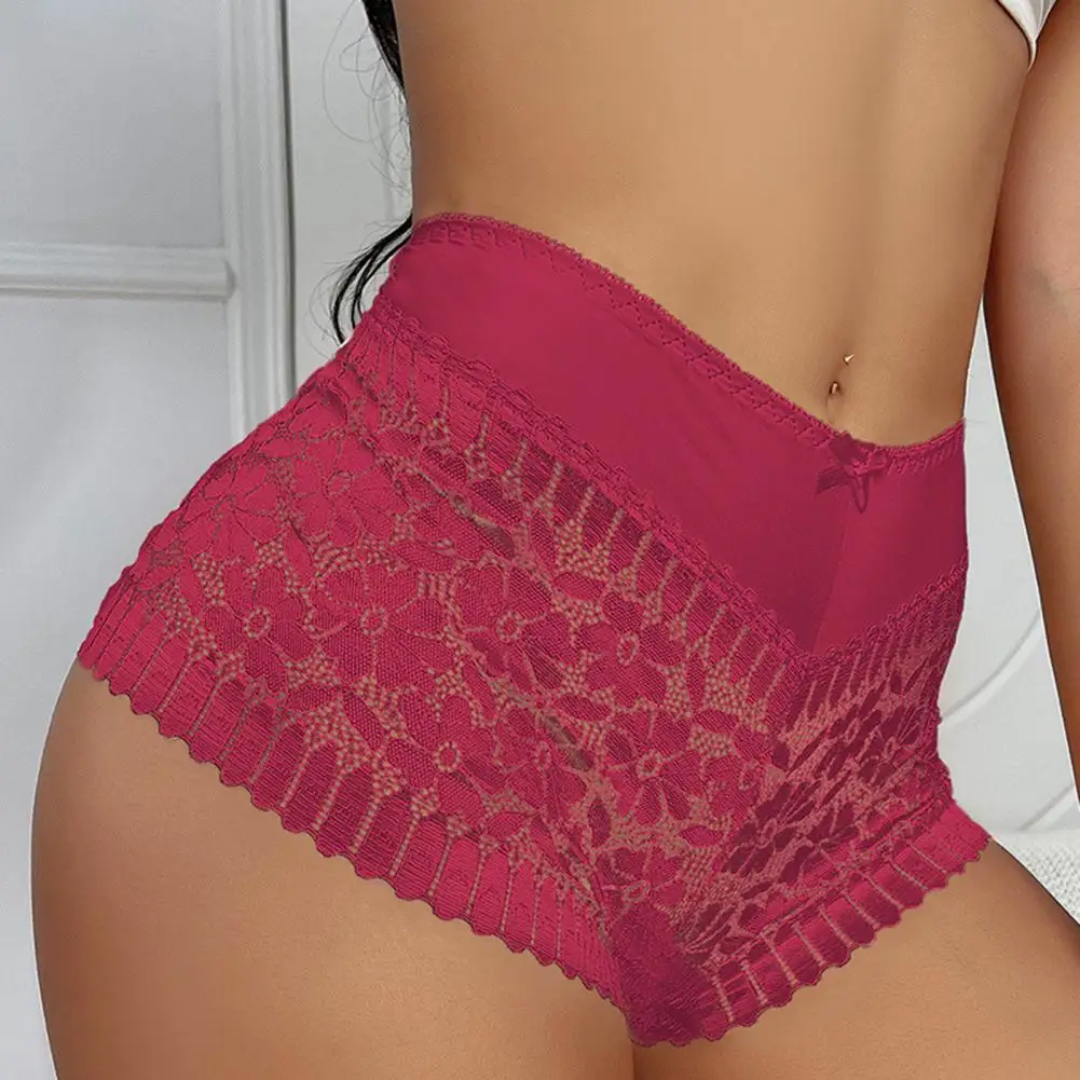 Lace Boxer Shorts - Women's Floral Lace Boyshort Panties