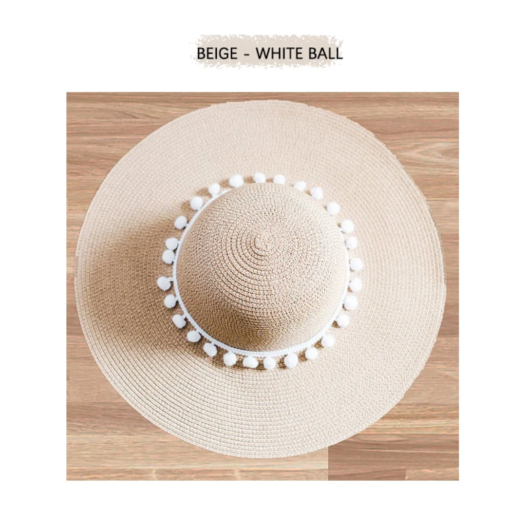a white hat on top of a wooden floor