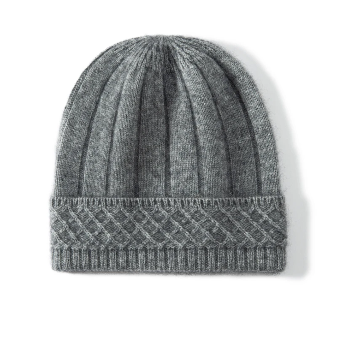a gray hat on a white background