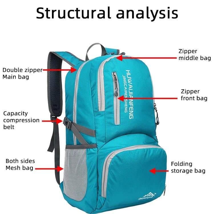 28L Ultra Light Travel Daypack - Foldable Softback Backpack with Water Repellency. - Wandering Woman