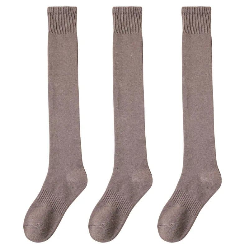 3 Pair Merino Wool Over-The-Knee Socks - Wandering Woman