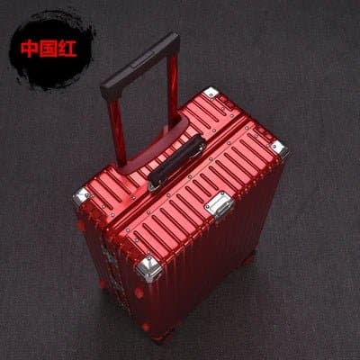Aluminum-Magnesium High-Rank Rolling Luggage - Spinner, Unisex, 5kg, With Lock - Wandering Woman