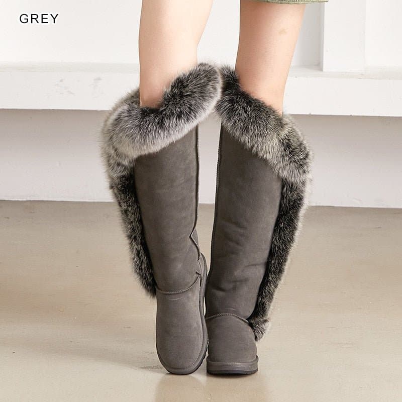 Arctic Fox Fur Winter Boots - Wandering Woman