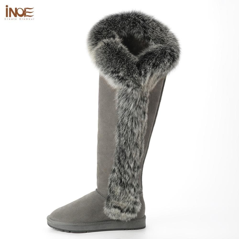 Arctic Fox Fur Winter Boots - Wandering Woman