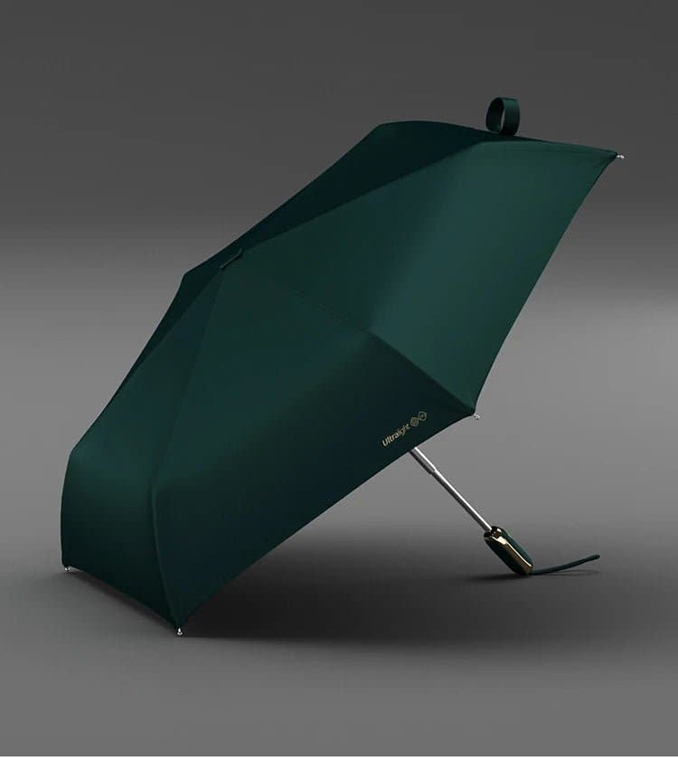 Automatic Three-Folding Umbrella - Fully-Automatic, Black Coating, Alloy Stick - OLYCAT S7 - Wandering Woman