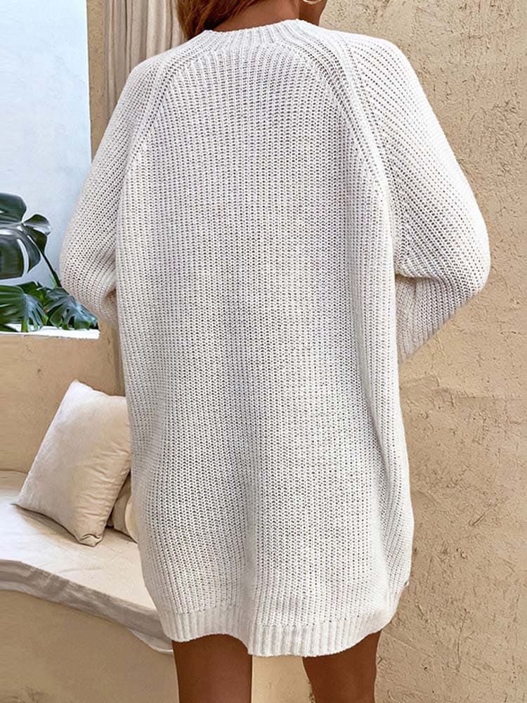 Autumn Knitted Short Dress Sweater - Wandering Woman