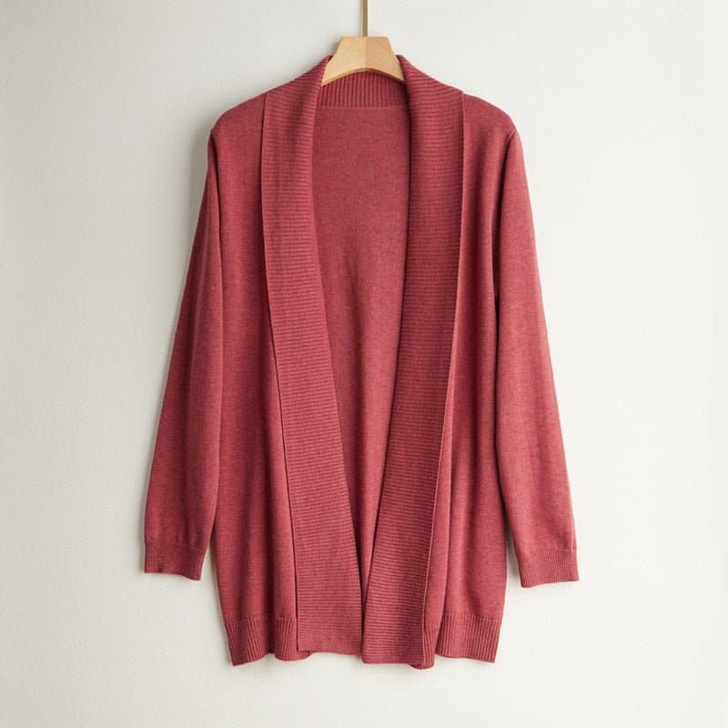 Autumn Mulberry Silk Knitted Sweater - Wandering Woman