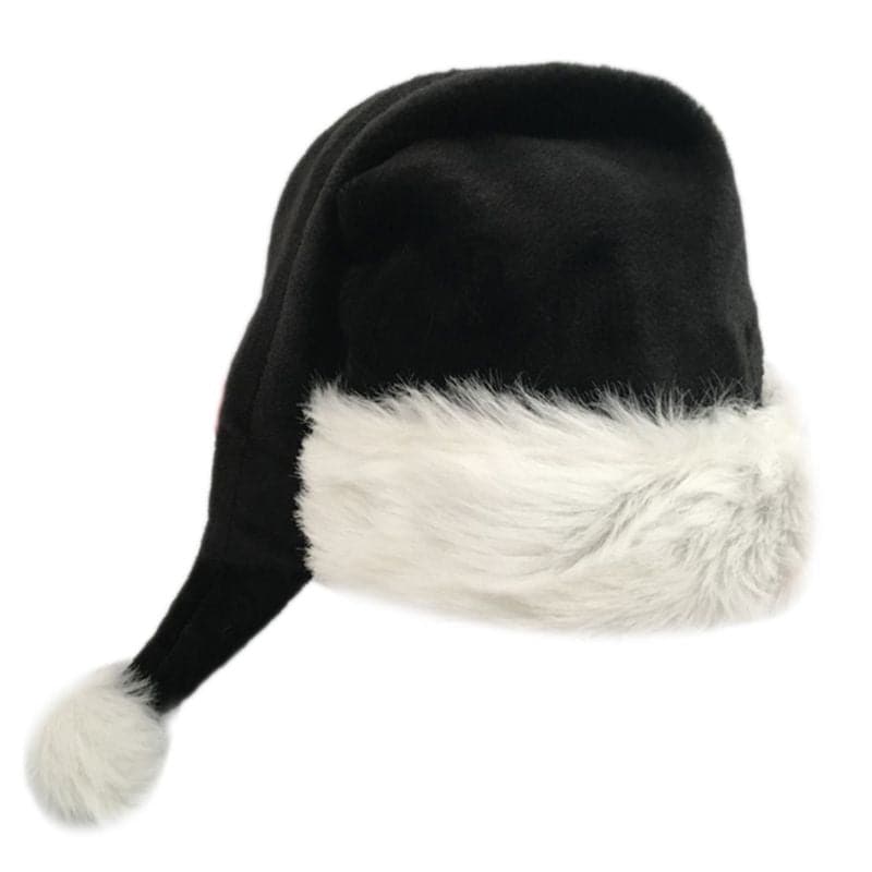 Black Plush Long Christmas Hat - Wandering Woman