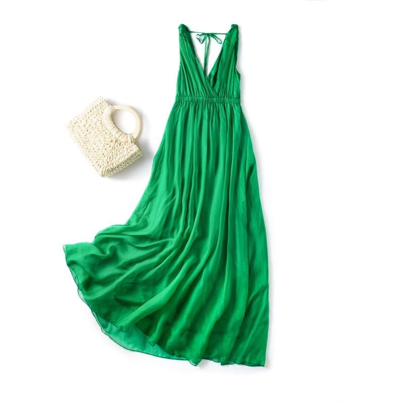 Boho Silk Beach Dress - Wandering Woman