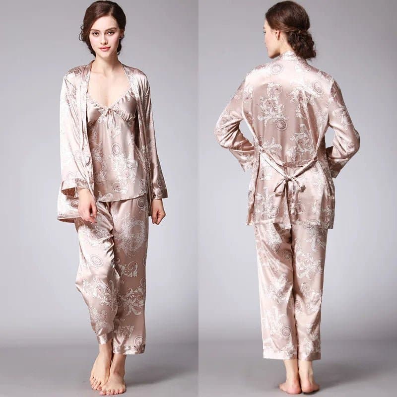 Cami Nightwear with Robe and Pant - Wandering Woman