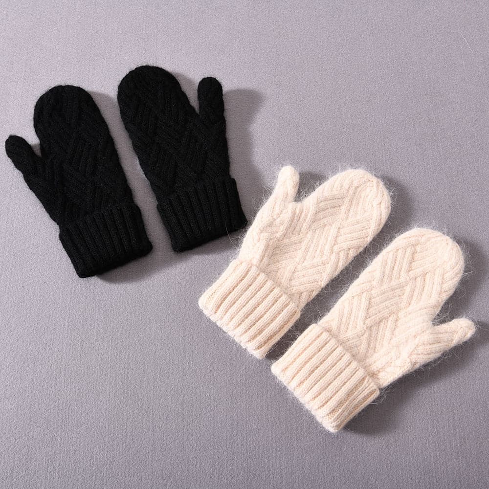 Cashmere Knit Mittens - Wandering Woman