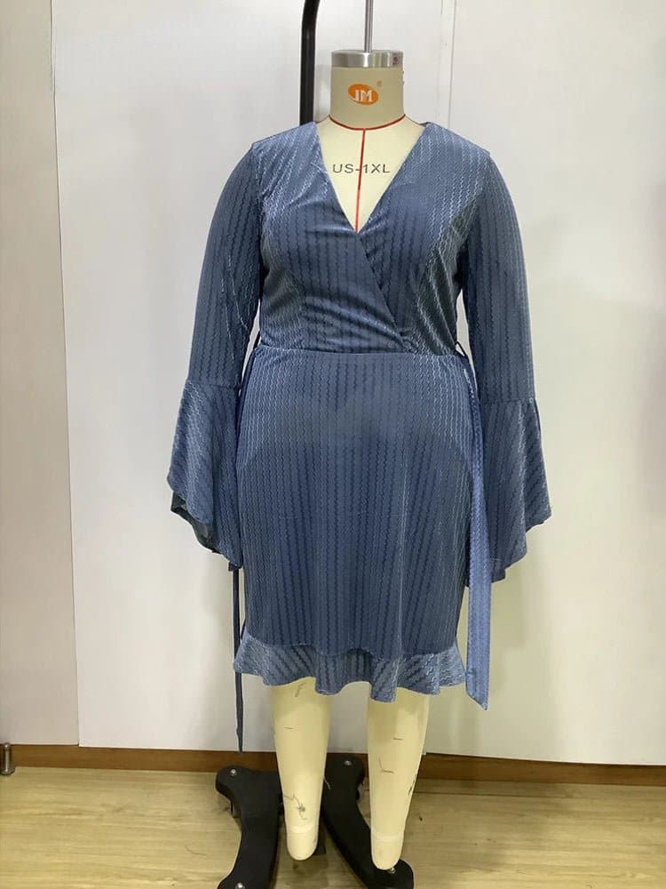 Casual Blue Midi Dresses - Wandering Woman