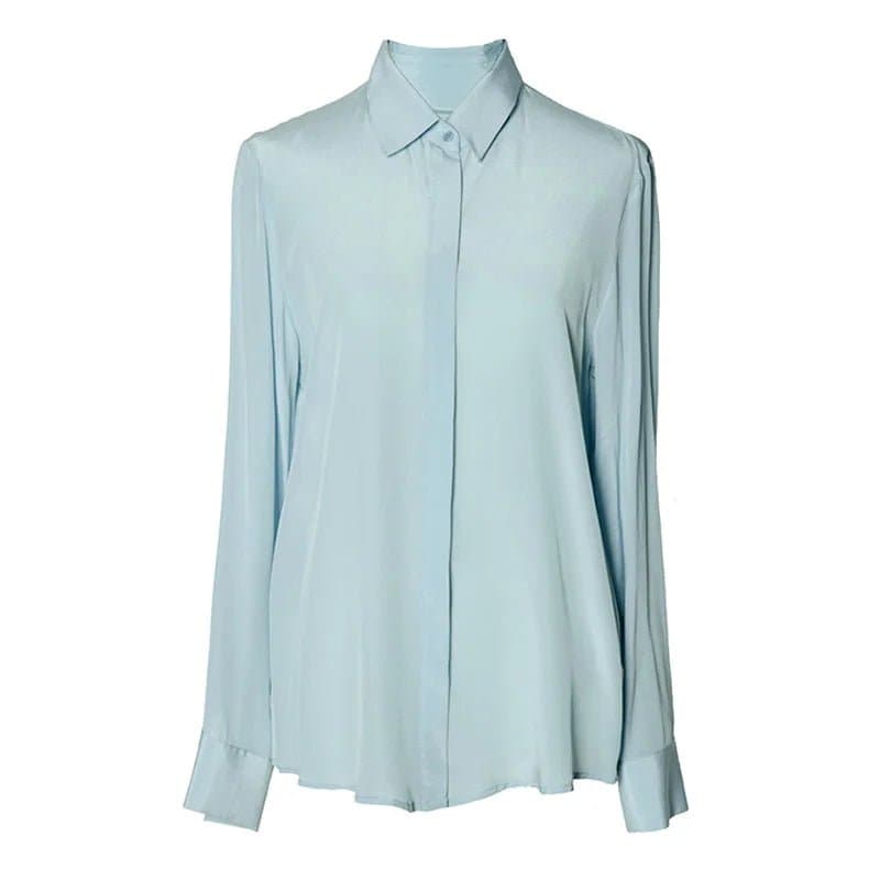 Chic Mulberry Silk Blouses - Wandering Woman