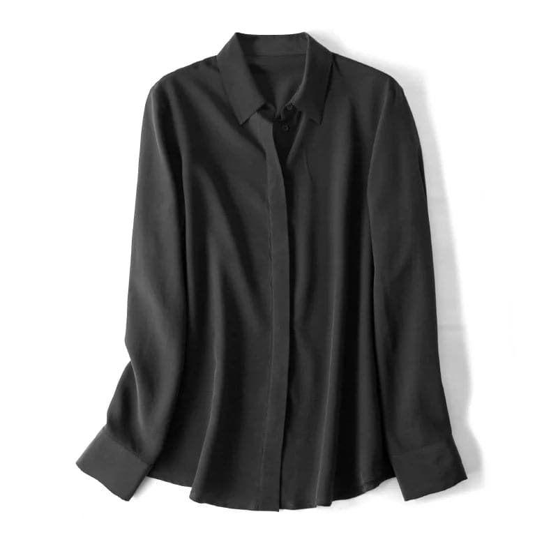 Chic Mulberry Silk Blouses - Wandering Woman