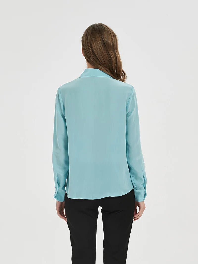 Chic Mulberry Silk Blouses - Wandering Woman