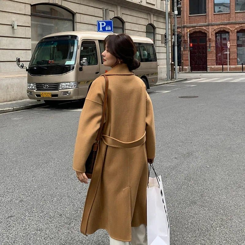 Classic Wool Long Overcoat - Wandering Woman