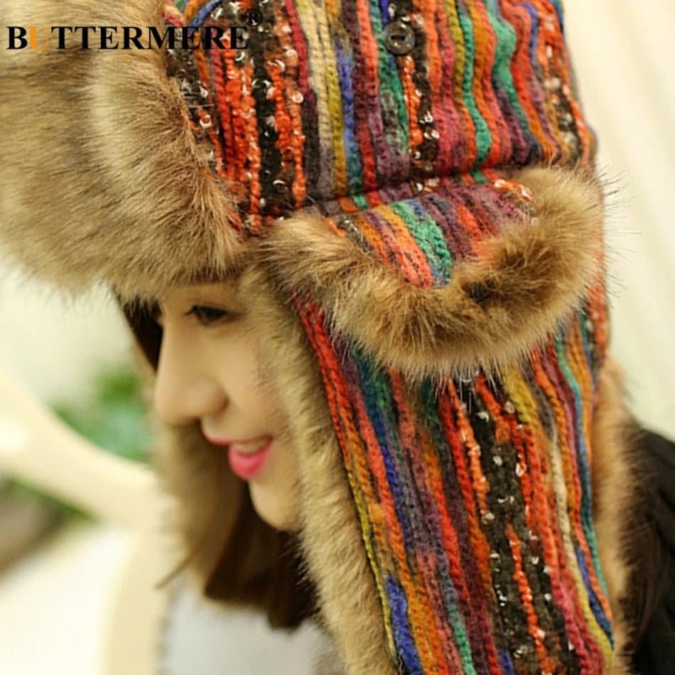 Colorful Winter Bomber Hats - Wandering Woman