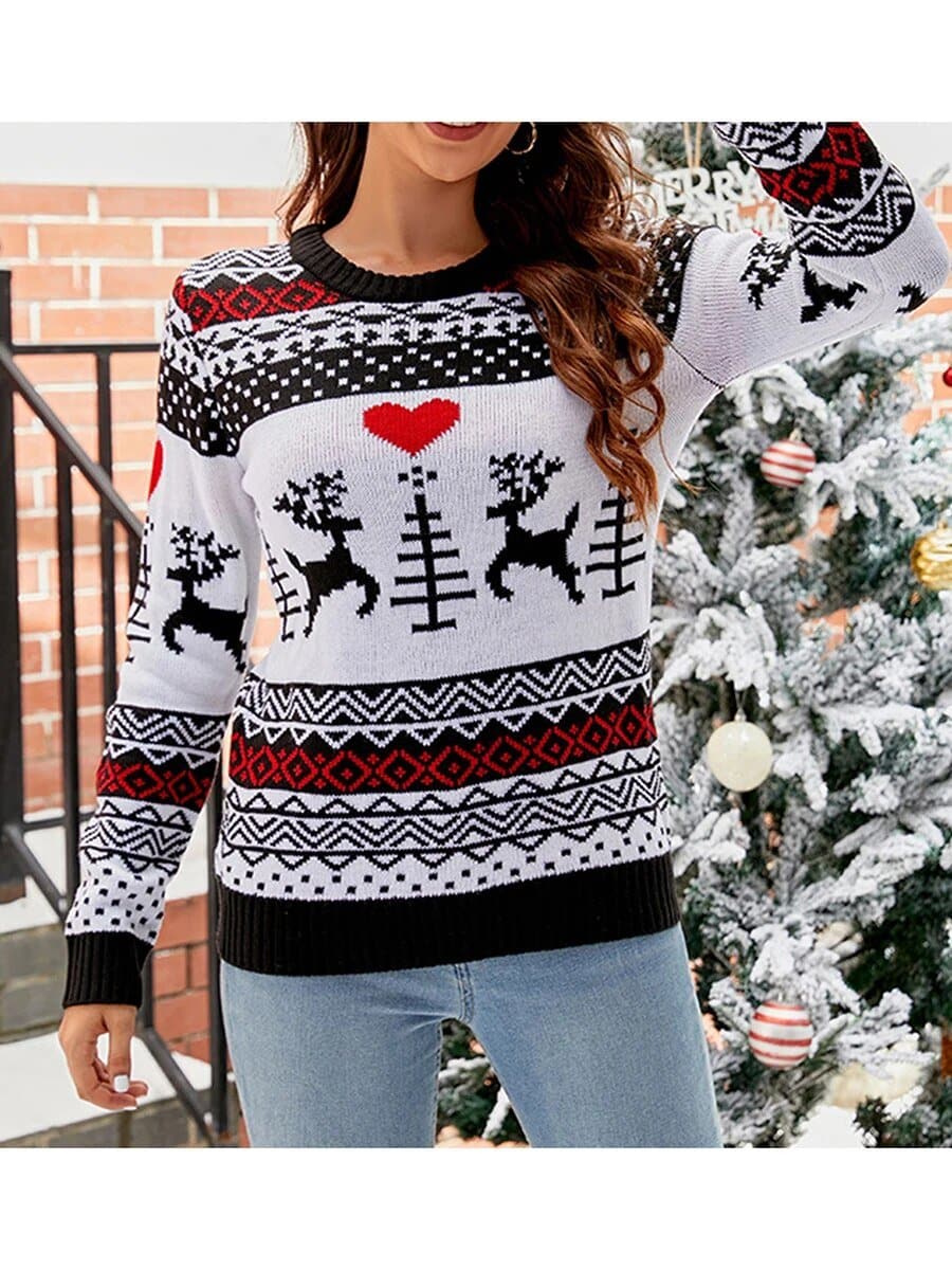 Cute Knitted Christmas Sweater - Wandering Woman