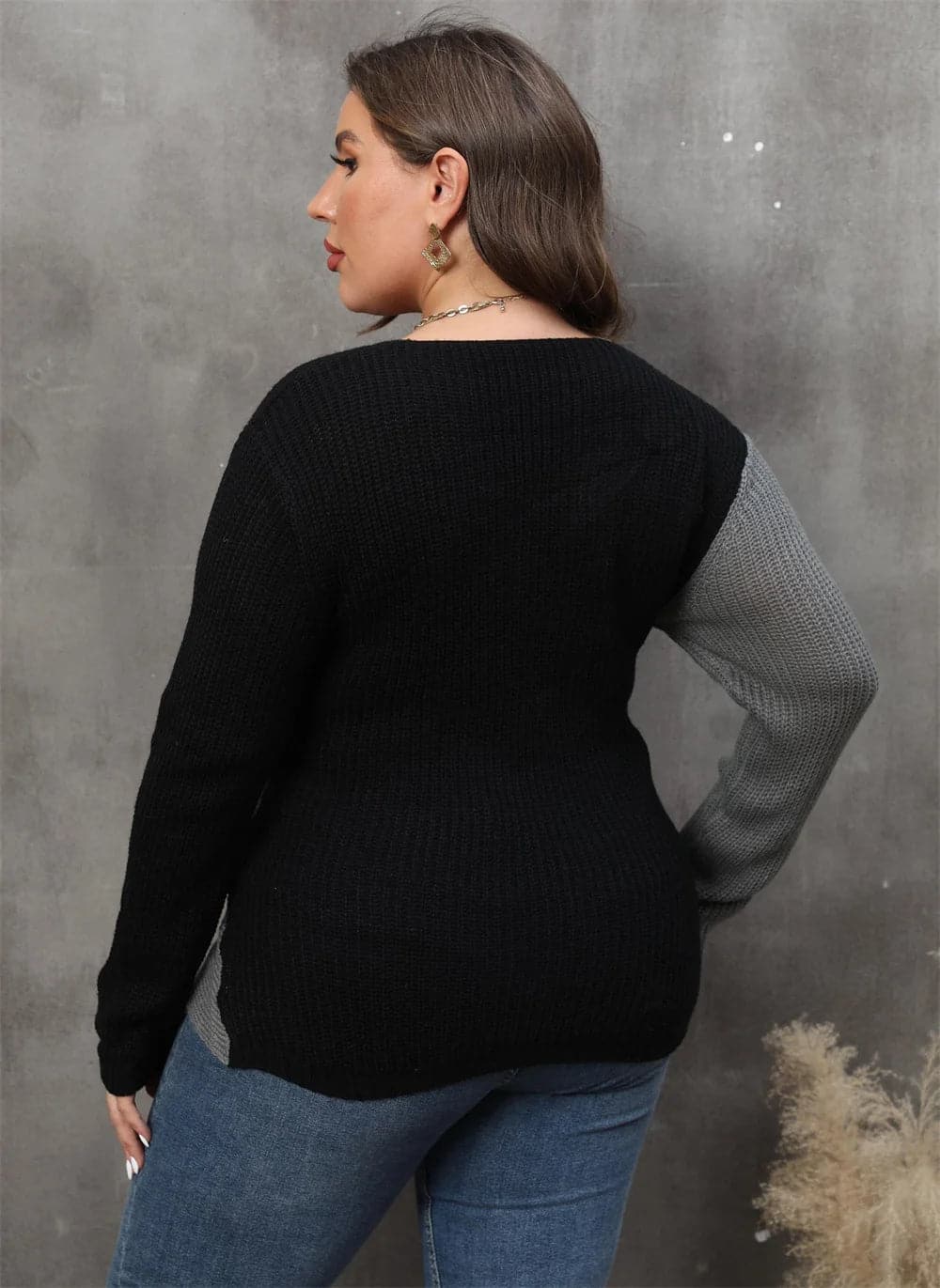 Deep V-Neck Sweater - Wandering Woman