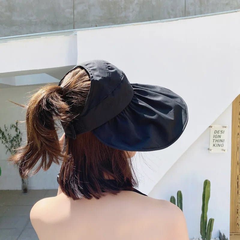 Double-Layer Foldable Sunshade Hat for Beach, Sun Protection - La MaxPa - Wandering Woman