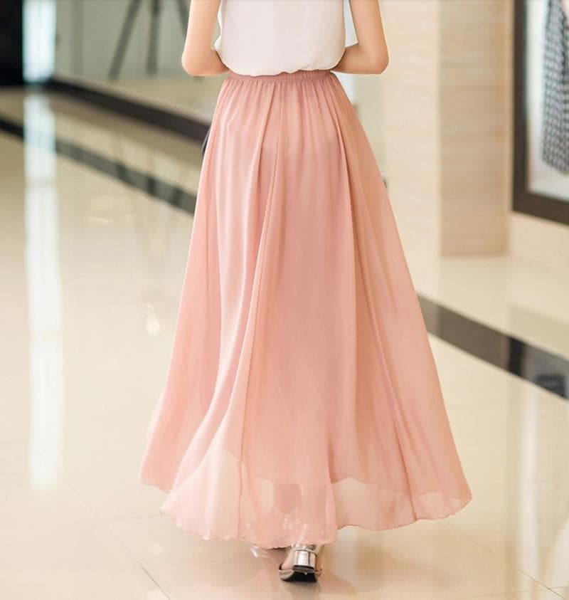 Elegant Chiffon Long Maxi Skirts - Wandering Woman
