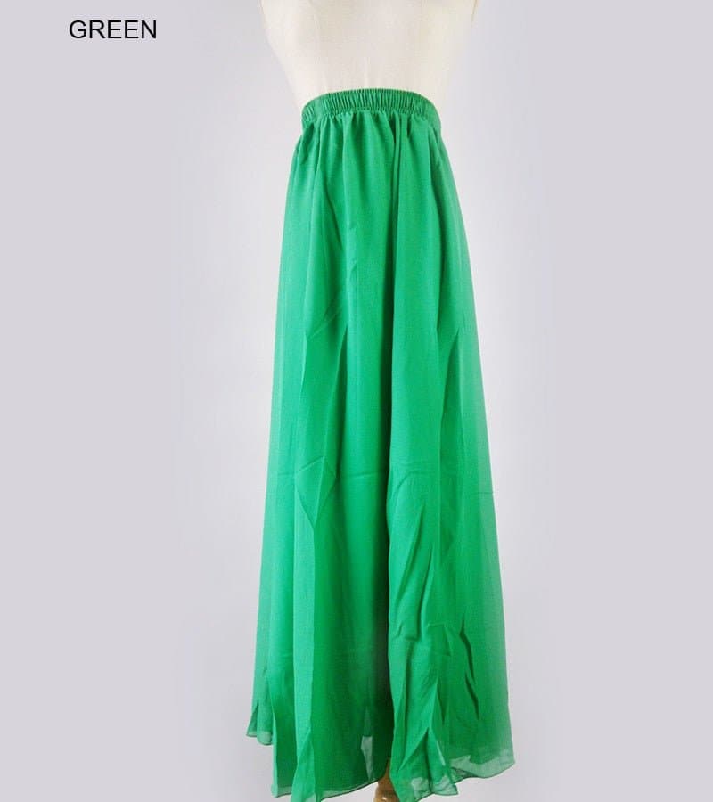Elegant Chiffon Long Maxi Skirts - Wandering Woman