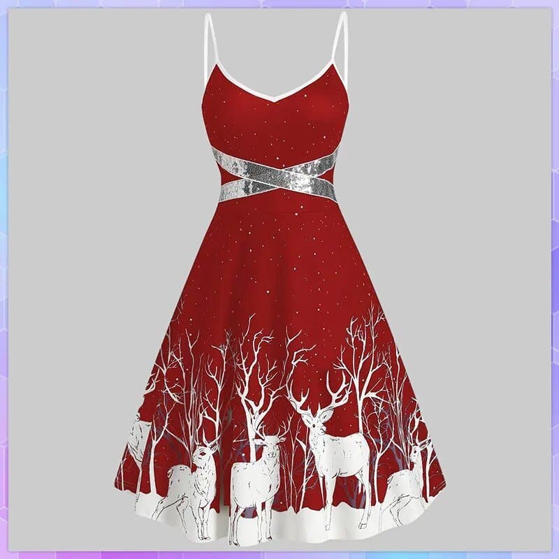 Elegant Christmas Dress - Wandering Woman