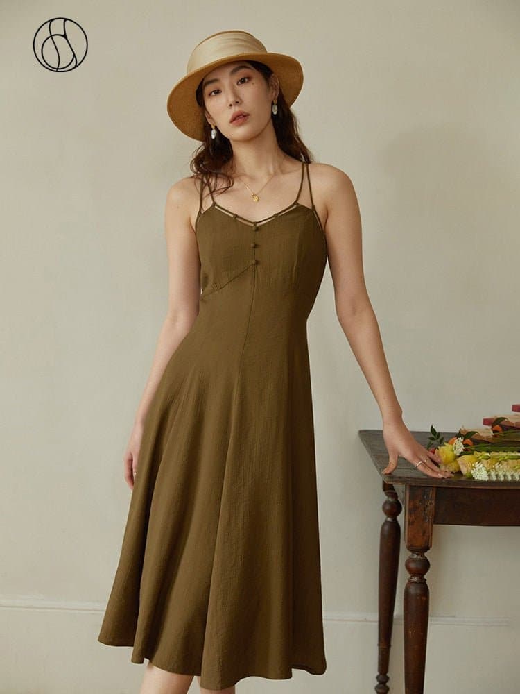 Elegant French Retro Dress - Wandering Woman