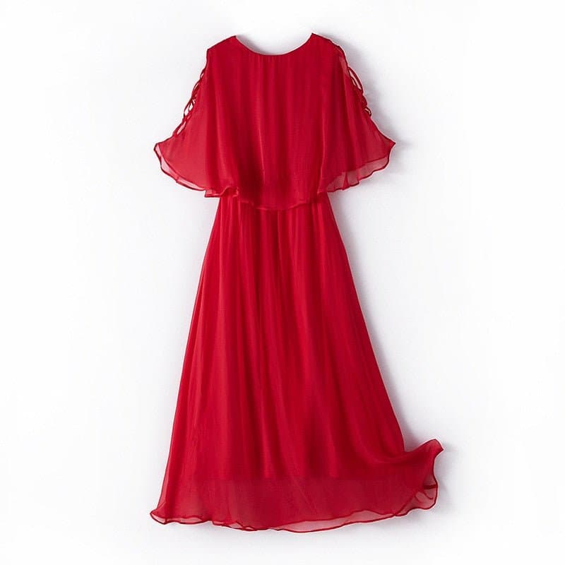 Elegant Mulberry Silk Dress - Wandering Woman