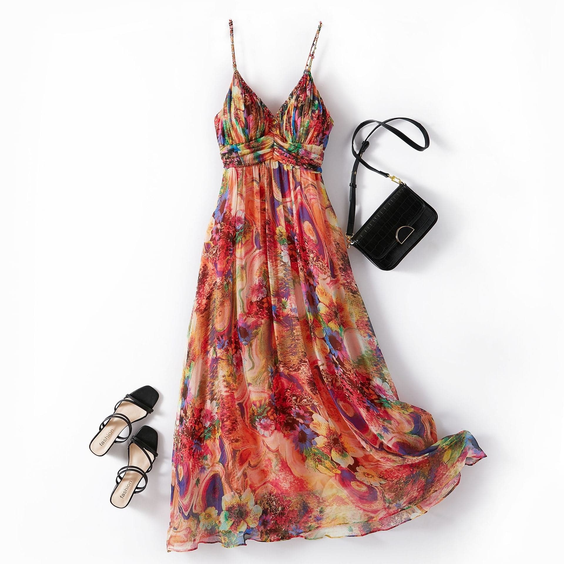 Elegant Silk Bohemian Maxi Dress - Wandering Woman