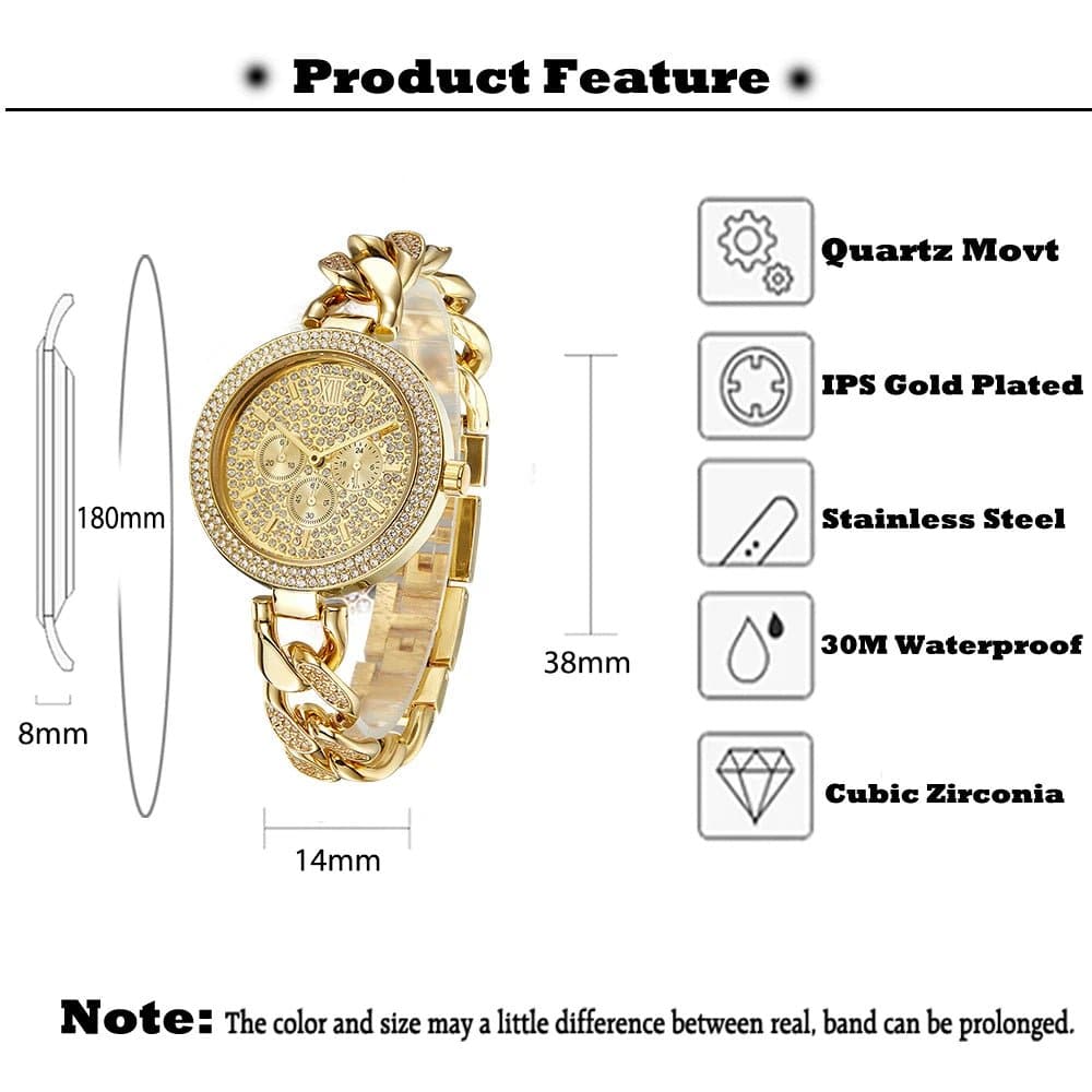 Elegant Women Watches - Water Resistant 3Bar - MISSFOX - 38mm Dial Diameter - Wandering Woman