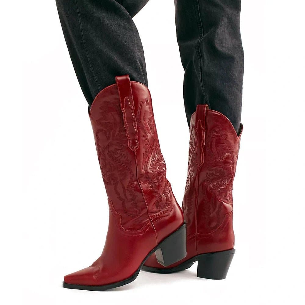 Embroidered Cowboy Boots - Wandering Woman