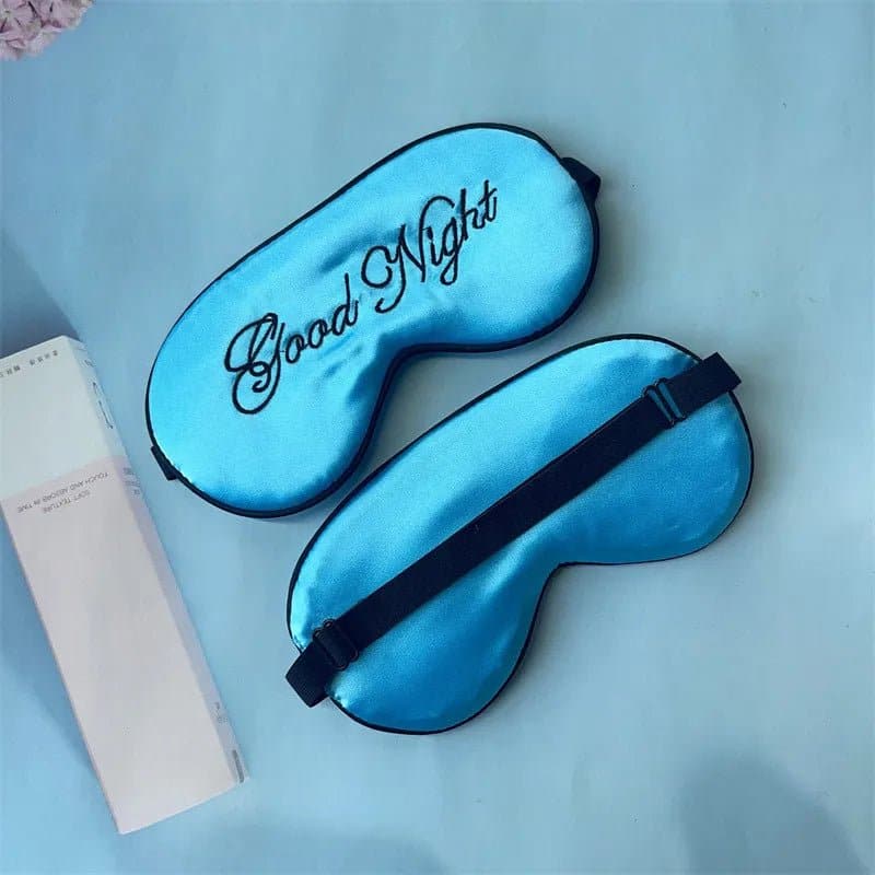 Embroidered Silky Sleep Mask - Luxurious Eyeshade for Restful Sleep - Wandering Woman