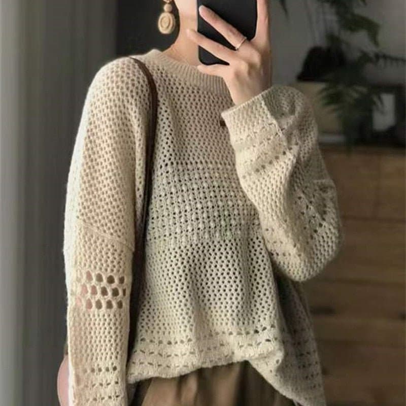 European Autumn Wool Knit Loose Sweater - Wandering Woman
