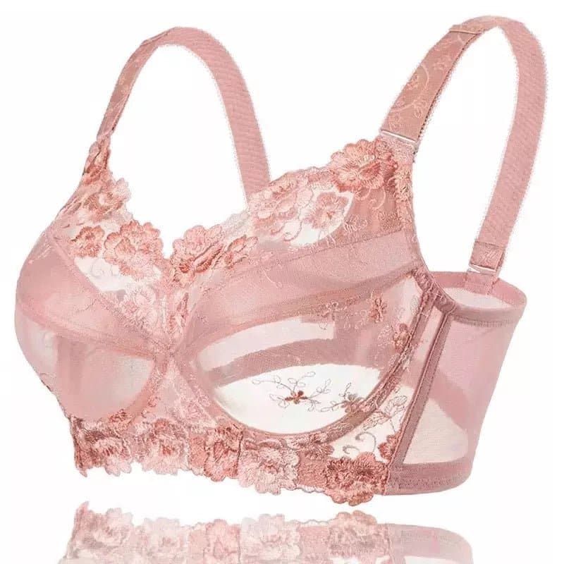 Floral Embroidery Ultra-thin Bra B C D - Wandering Woman