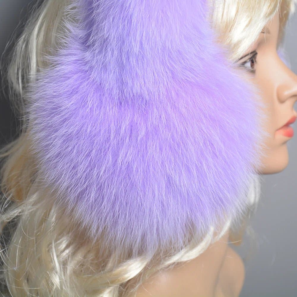 Fox Fur Earmuffs for Women - 100% Natural Fox Fur, Fashionable and Warm - Wandering Woman